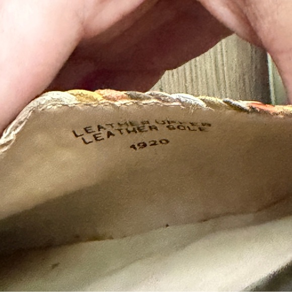 vintage Eddie Bauer woven colorful kitten heels size 8.5 leather uppers - Picture 6 of 6